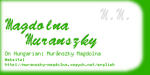 magdolna muranszky business card
